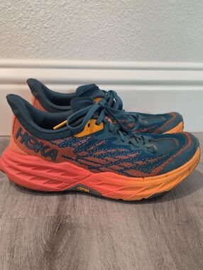 Hoka Speedgoat 5 Blue Coral Camellia Trail Running Shoes